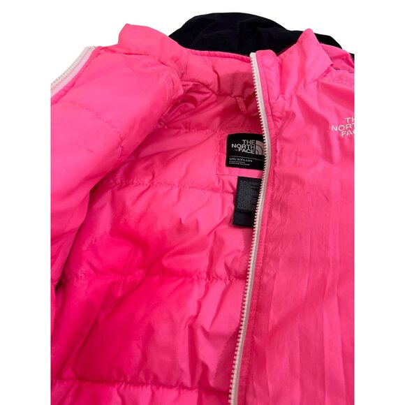 North Face Girls’ Winter Jacket XL 18  Black Pink White Hooded 2 in 1 Insulated - Picture 8 of 15